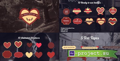 Videohive: Valentine's Day Badges Package - Project for After Effects