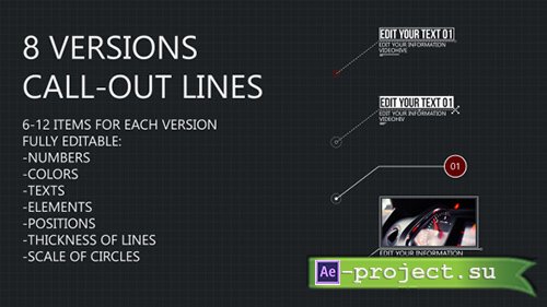 Videohive: 8 Line Call-Outs - Project for After Effects