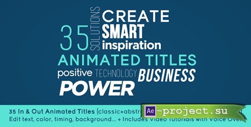 Videohive: 35 Animated Titles - Project for After Effects