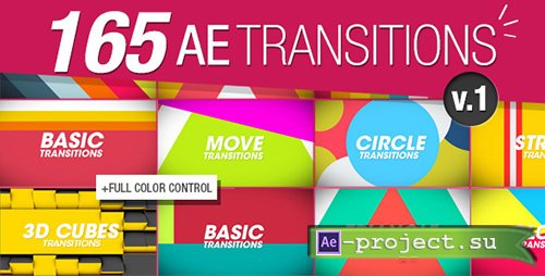 Videohive 165 Transitions Pack V1 Project For After Effects 