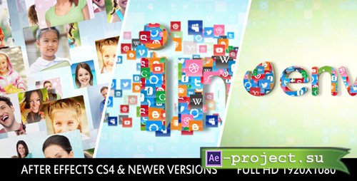 Videohive: Photos Icons Logo Formation - Project for After Effects