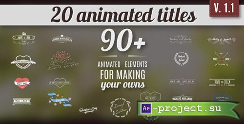 Videohive: Vintage Romantic Titles Pack 2 - Project for After Effects