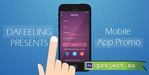 Videohive: Mobile App Promo - Project for After Effects