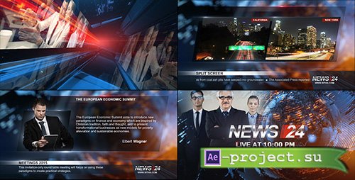 Videohive: Broadcast Design - News 24 Package - Project for After Effects