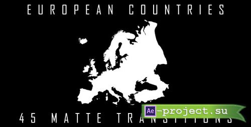 VideoHive: European Countries Matte Transitions (Motion Graphics)