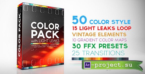 Videohive: Color Pack with Light Leaks - 12251466 - Project for After Effects