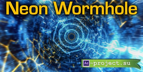 Videohive: Neon Wormhole - hi-tech tunnel flythrough - Project for After Effects