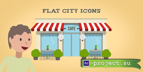Videohive: Flat City Icons - Project for After Effects 