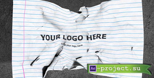 Videohive: Crumpling Paper Logo Reveal - Project for After Effects 