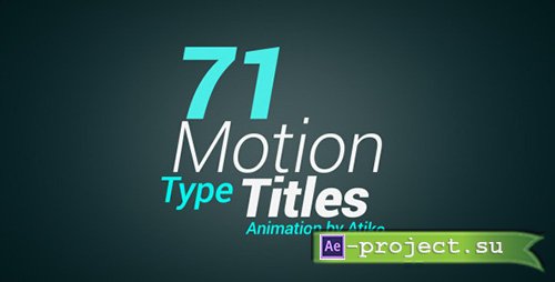 Videohive: Motion Type Title Animations - Project for After Effects 