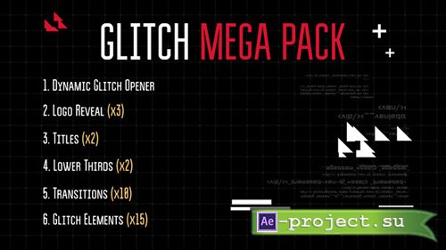 Videohive: Glitch Mega Pack - Project for After Effects 