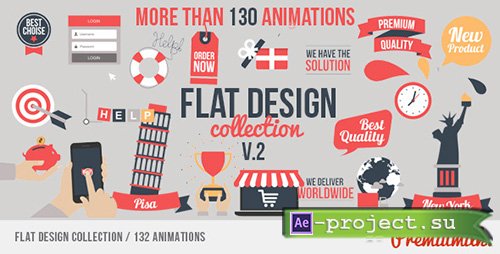 Videohive: Flat Design  - After Effects Project 