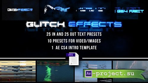 Videohive: Glitch Presets for Text and Video  - After Effects Presets