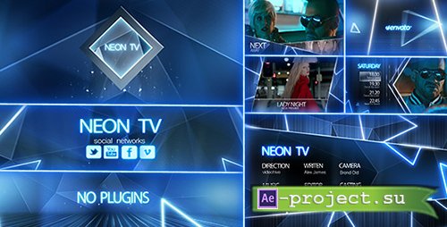 Videohive: Neon TV Broadcast Package - Project for After Effects 