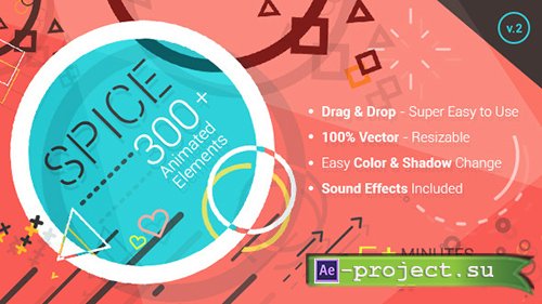 Videohive: SPICE - 300+ Animated Elements - Project for After Effects 