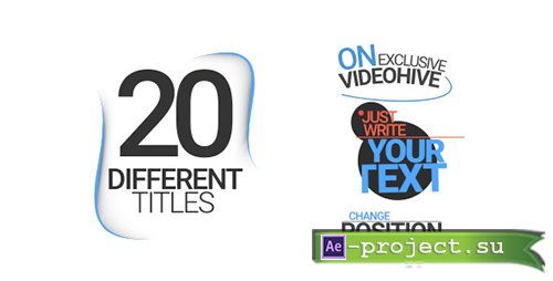 Videohive: 20 Different Titles - Project for After Effects 