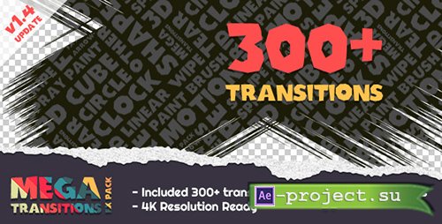 Videohive: Mega Transitions FX Pack - Project for After Effects 