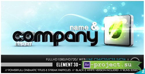 Videohive: Element 3D - Cinematic Titles Opener - Project for After Effects 
