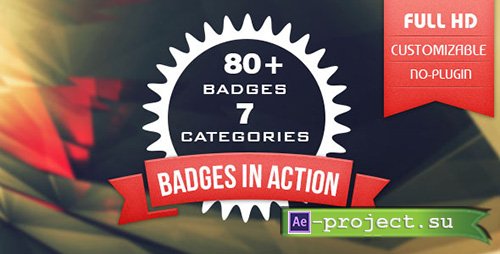 Videohive: 80+ Badges : Corporate/Festival/Neon/Organic - Project for After Effects