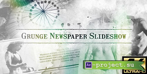 Videohive: Grunge Newspaper Slideshow - Project for After Effects 