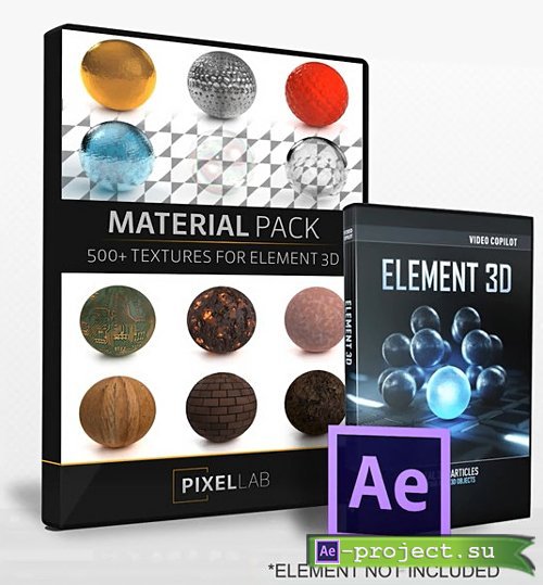 The Pixel Lab Material Pack For Element 3D V2