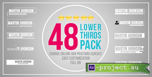 Videohive: 48 Lower Thirds Pack - Project for After Effects