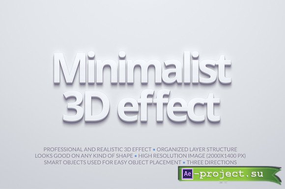 Creativemarket - Minimalist 3D Effect 13798