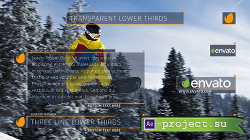 Videohive: Transparent Lower Thirds - Project for After Effects 