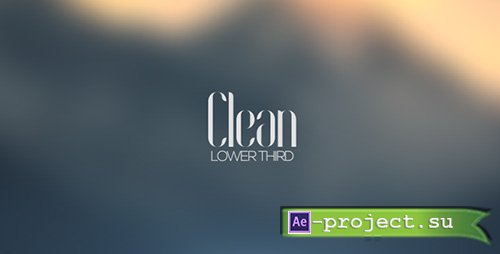 Videohive: Clean Lower Third - Project for After Effects