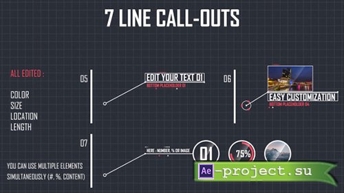 Videohive: 7 Line Call-Outs - Project for After Effects 
