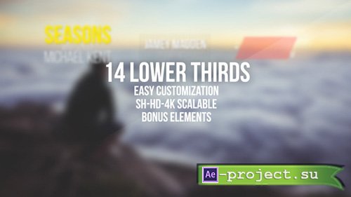 Videohive: Simple Clean Lower Thirds - Project for After Effects 