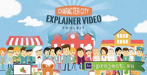 Videohive: Mega Explainer toolkit : Character city - Project for After Effects