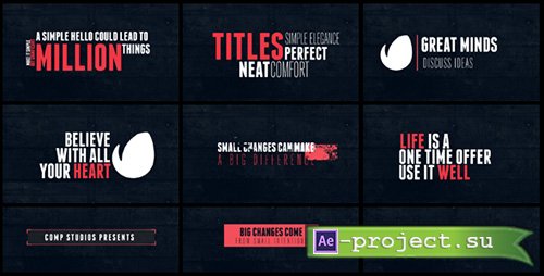 Videohive: 15 Minimal Titles - Project for After Effects 