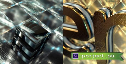 Videohive: Gold & Black Crystallized Glass Logo Reveal - Project for After Effects 