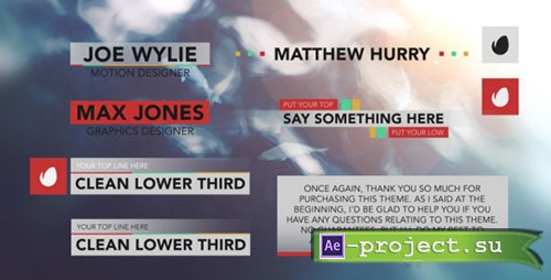 Videohive: 3 Color Clean Lower Thirds - Project for After Effects