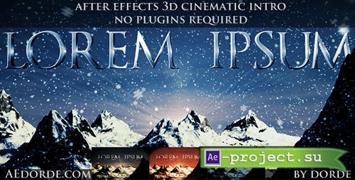 Videohive: Cinematic Opener - Lorem Ipsum - Project for After Effects