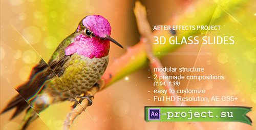 Videohive: Glass Slides 3D - Project for After Effects