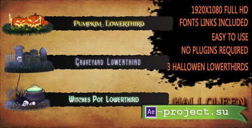 Videohive: Halloween Lower Thirds - Project for After Effects 