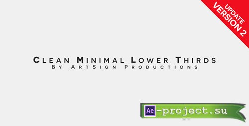 Videohive: Clean Minimal Lower Thirds - Project for After Effects 