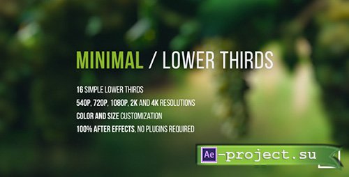 Videohive: Minimal / Lower Thirds - Project for After Effects