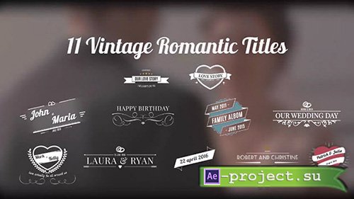 Motion Array: Vintage Romantic Titles - After Effects Template