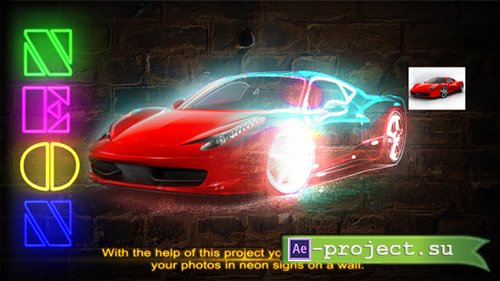 Videohive: Your pictures in neon - Project for After Effects 