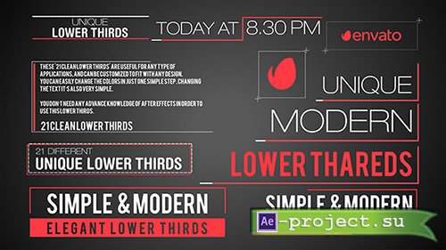 Videohive: 21 Modern Lower Third - Project for After Effects 
