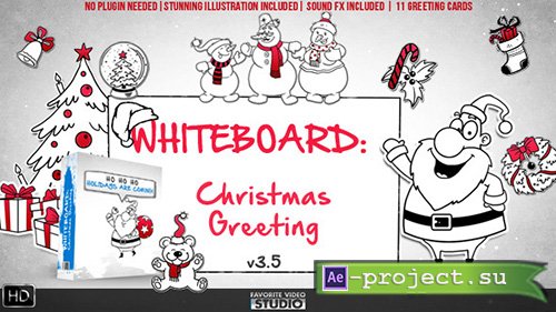 Videohive: Holidays Whiteboard Greetings Pack - Project for After Effects 