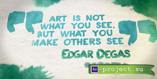 Videohive: Watercolor Quotes and Animated Font - Project for After Effects 