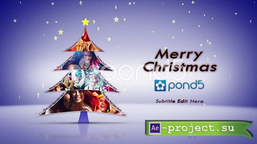 pond5: Christmas Tree (Music Included) - Project for After Effects 