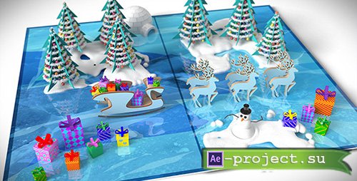Videohive: Christmas Pop-Up Card - Project for After Effects 