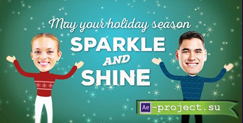 Videohive: Christmas Faces Greeting - Project for After Effects