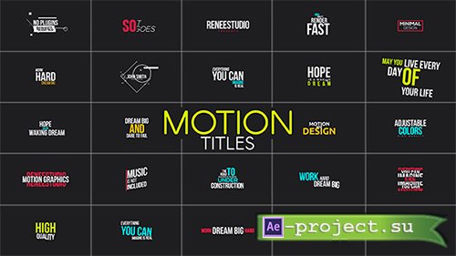 Videohive: Motion Titles - Project for After Effects 
