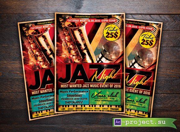  CM - Jazz Night Concert Music Flyer 506921